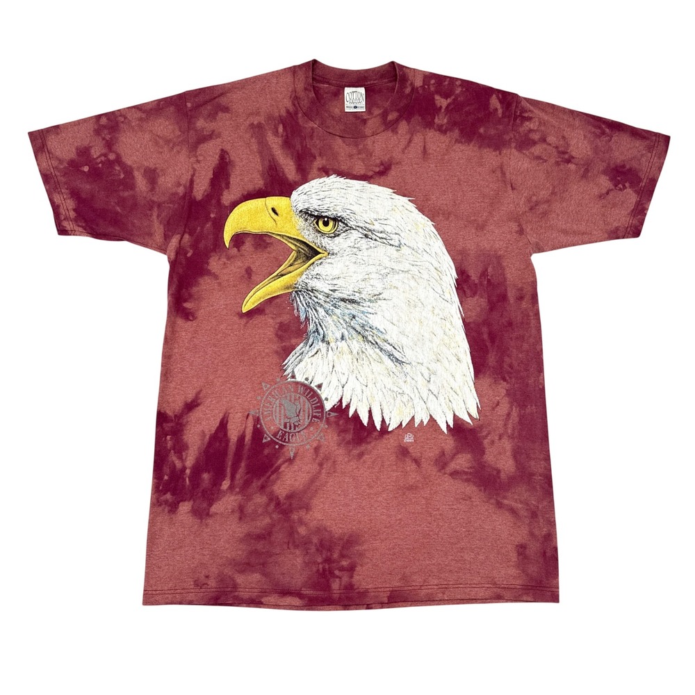 Vintage Bald Eagle Shirt MEns Size Large Red America USA Patriotic 90s 1994